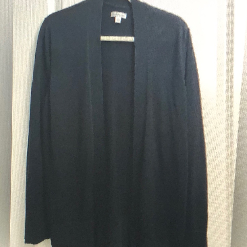 Croft & Barrow Black Open Front Cardigan Sweater XXL